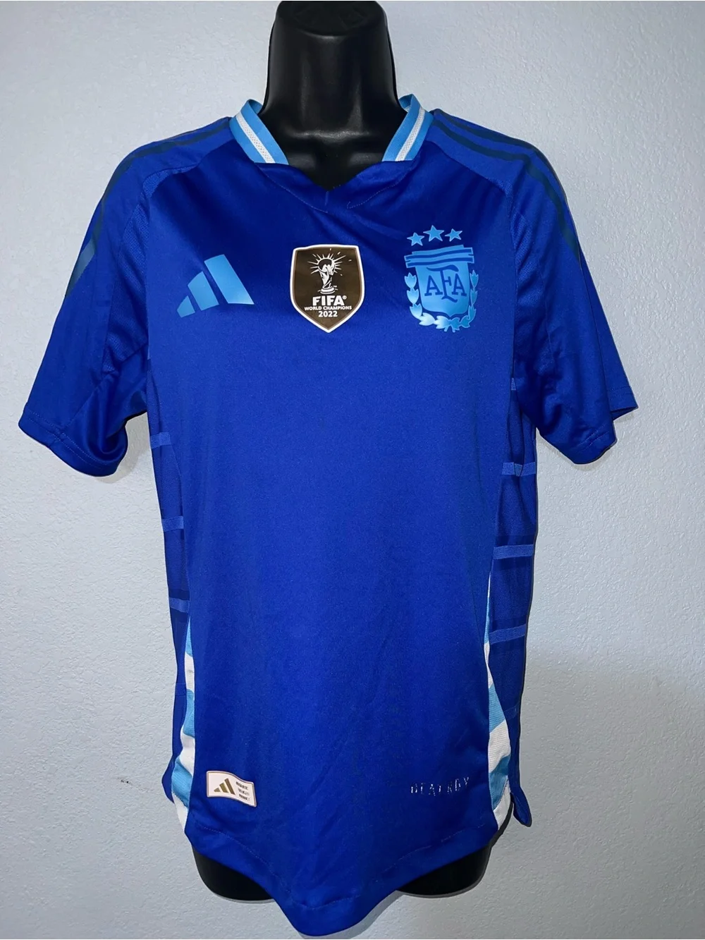 adidas Blue Argentina Football Jersey with Light Blue Accents